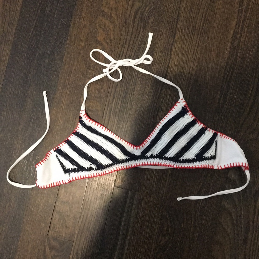 Xhilaration Red, White, and Blue Crochet Bikini